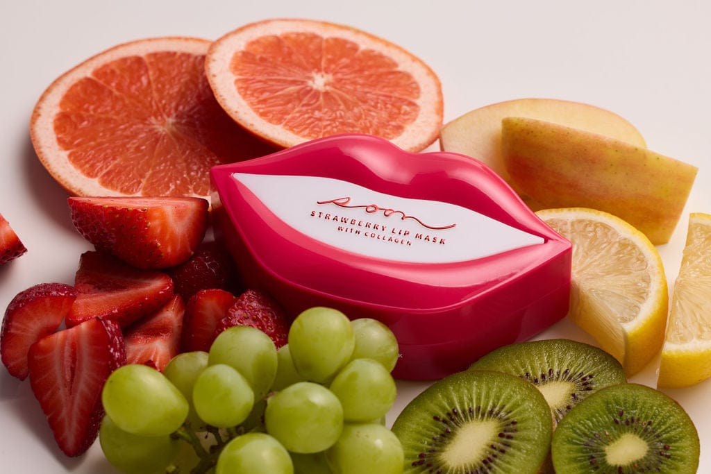 soonskincare Lip masks Jar of 20 Strawberry Lip Masks with Collagen